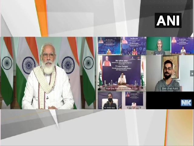 Prime Minister Modi interacted with fitness influencers, Virat Kohli, Milind Soman share their fitness journey during Fit India Dialogue